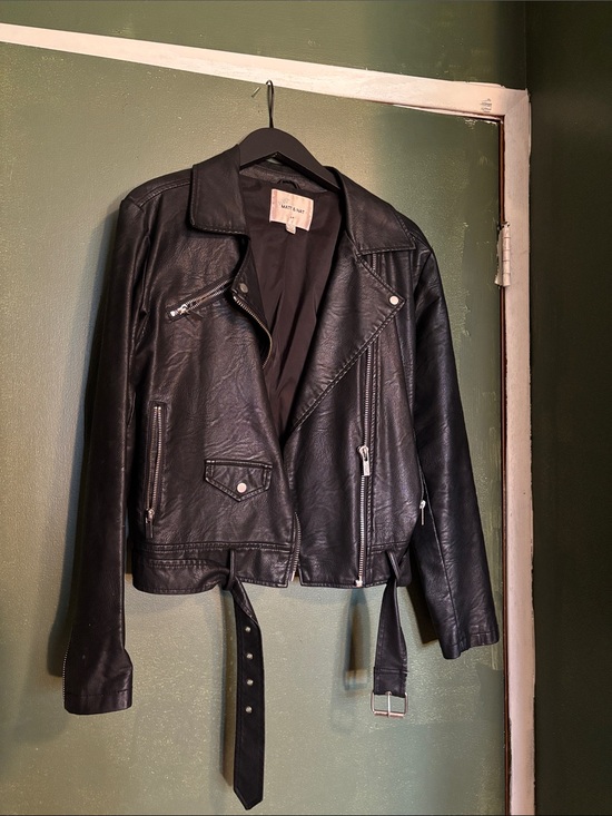 Matt & Nat Jackets & Blazers - Matt & Nat Black Moto-Style Vegan Leather Jacket